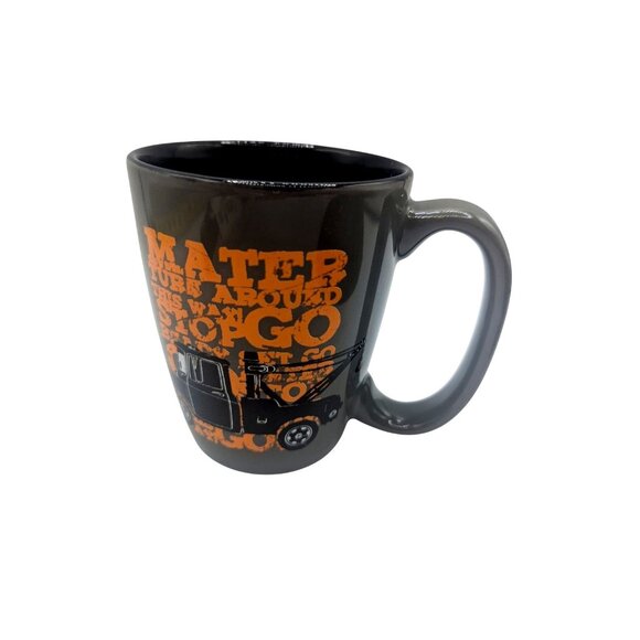 MATER COFFEE CUP MUG DISNEY STORE PIXAR CARS GRAY ORANGE - Picture 6 of 7